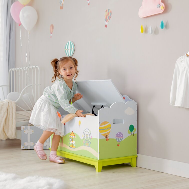 Hot Air Balloons Toy Storage Bench